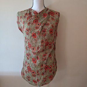 Isabel Marant Green and Red Floral Top